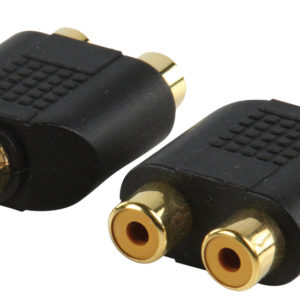 ADATTATORE 2X RCA FEMMINA A 1X MASCHIO-0