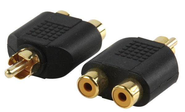 ADATTATORE 2X RCA FEMMINA A 1X MASCHIO-0