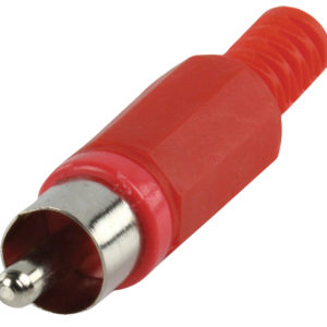 RCA maschio in plastica isolata rosso-0