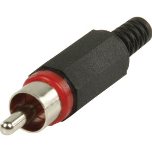 RCA maschio 9 in plastica isolata rosso-0