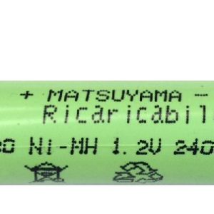 BATTERIA RICARICABILE STILO 1,2V AA NI-MH 2400MAH CONTATTI A SALDARE-0